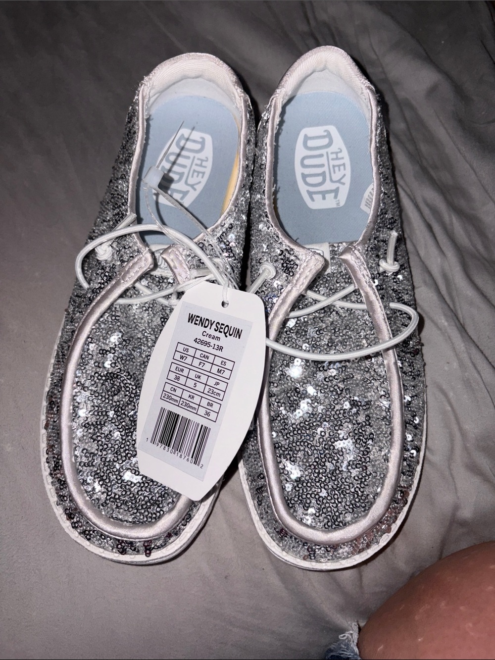 Hey dude Wendy sequin cream